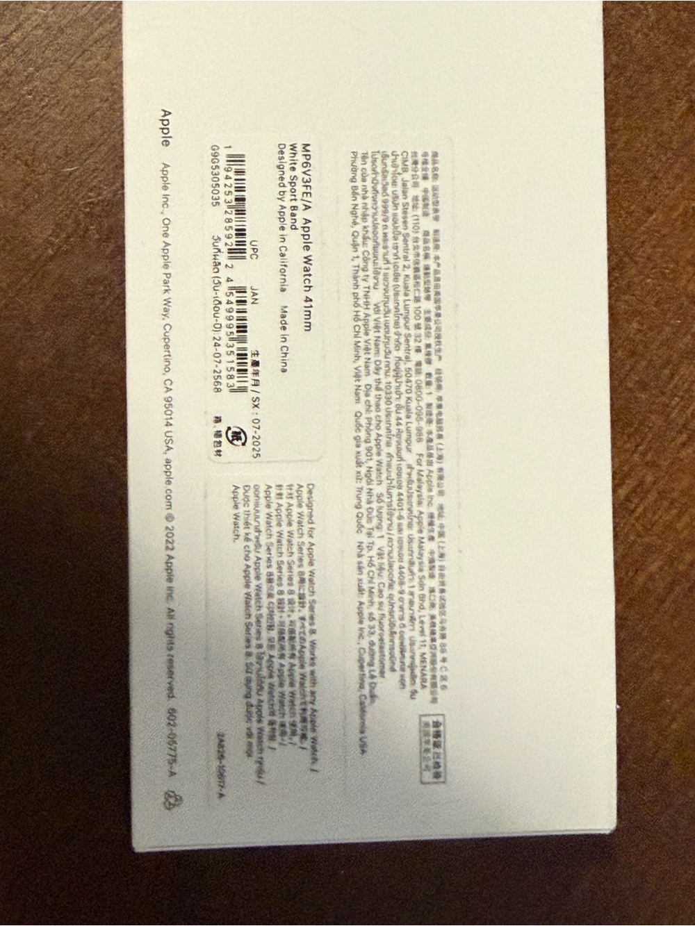 Apple 41mm White Sport Band - New - Picture 5 of 8